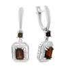 Silver Earrings with Natural Garnet 3.301ct (2195856)