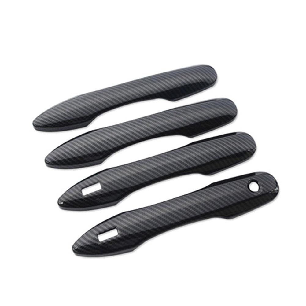 4 шт. наклейки на наружные дверные ручки из углеродного волокна ABS, наклейки на дверные ручки, наклейки на отделку для Toyota RAV4 Refit 19 2020 2024