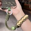 New Travel Mobile Phone Lanyard Adjustable Wrist Short Pure Handmade Braided Simple Anti-theft Drop Color Matching Bold Solid Metal Strong Clip-on