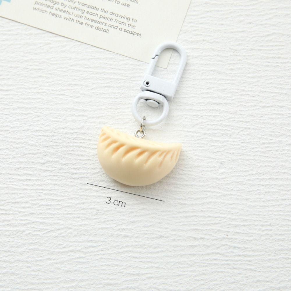 Dumplings Simulation Food Keychain Resin Backpack Pendant Siu Mai Couple Keychain  Couple Gift