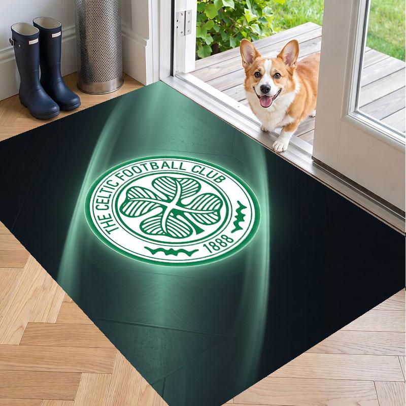 Soft Floor Carpet Celtic FC Pattern Area Rug Decorative Mat For Home Room Decoration