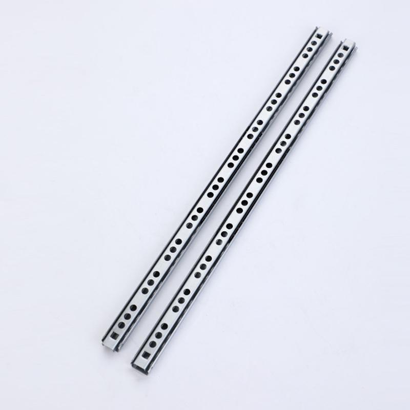 2Set Smooth Glide Bearing Drawer Slides 17Mm Wide Two Way Slide Drawer Glides 8"-17" Hardware Accessories Drawer Rail