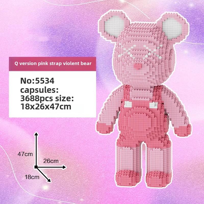 Строительные блоки Игрушки Гигантский Тедди Жидкость Насилие Медведь Модель Конструктор Кирпичи Игрушки Роман Дети Подарки на День Святого Валентина