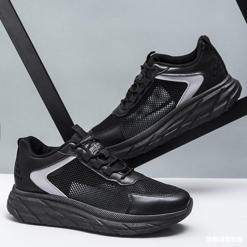 Обувь Мужские кроссовки на платформе с крупной сеткой, дышащая, модная повседневная обувь, износостойкая, кроссовки для папы, мужская обувь