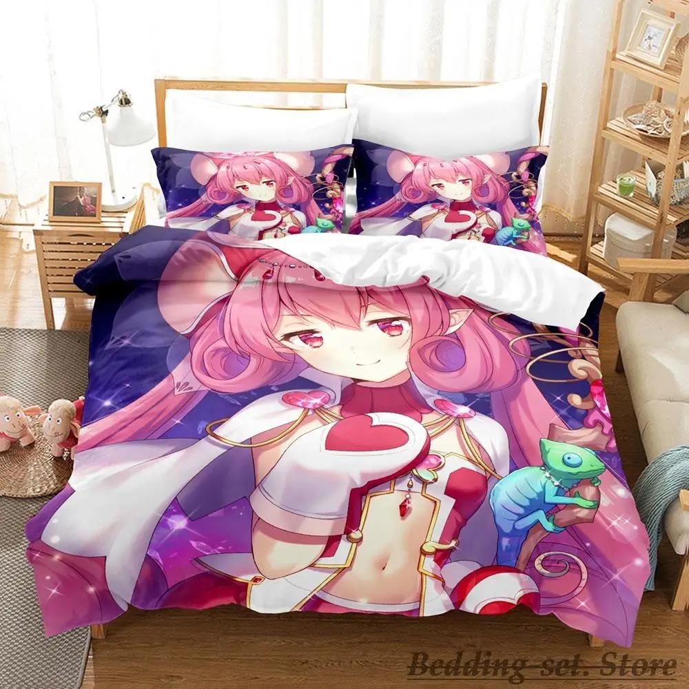 Розовый комплект постельного белья Neneka Single Twin Full Queen King Size Bed Set Adult Kid Bedroom Duvetcover Sets Anime Parure de lit Bed