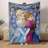 1 шт. Плед с дизайном Disney Frozen Эльза и Анна, Декор для дома, Чехол на диван, Для улицы, Подарок друзьям, Фланелевый плед, Спальня, Гостиная