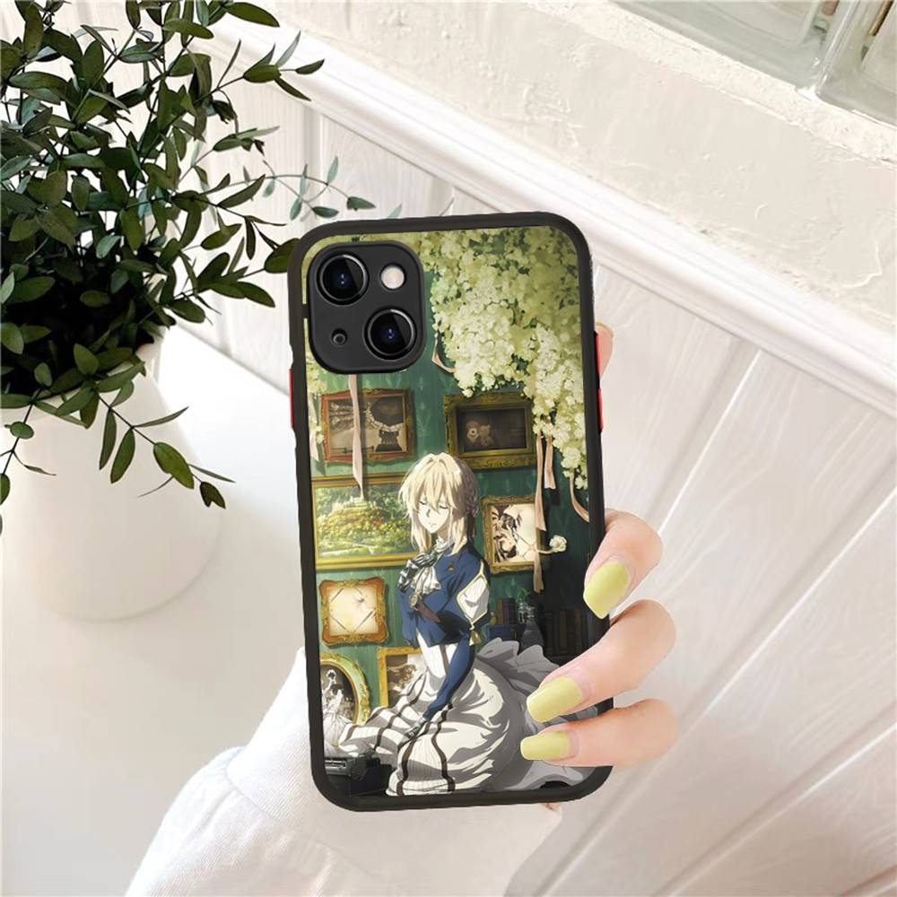 Чехол для телефона Violet Evergarden для iPhone 16 15 14 X XR XS 7 8 Plus 11 12 13 Pro MAX 13mini Матовый противоударный чехол