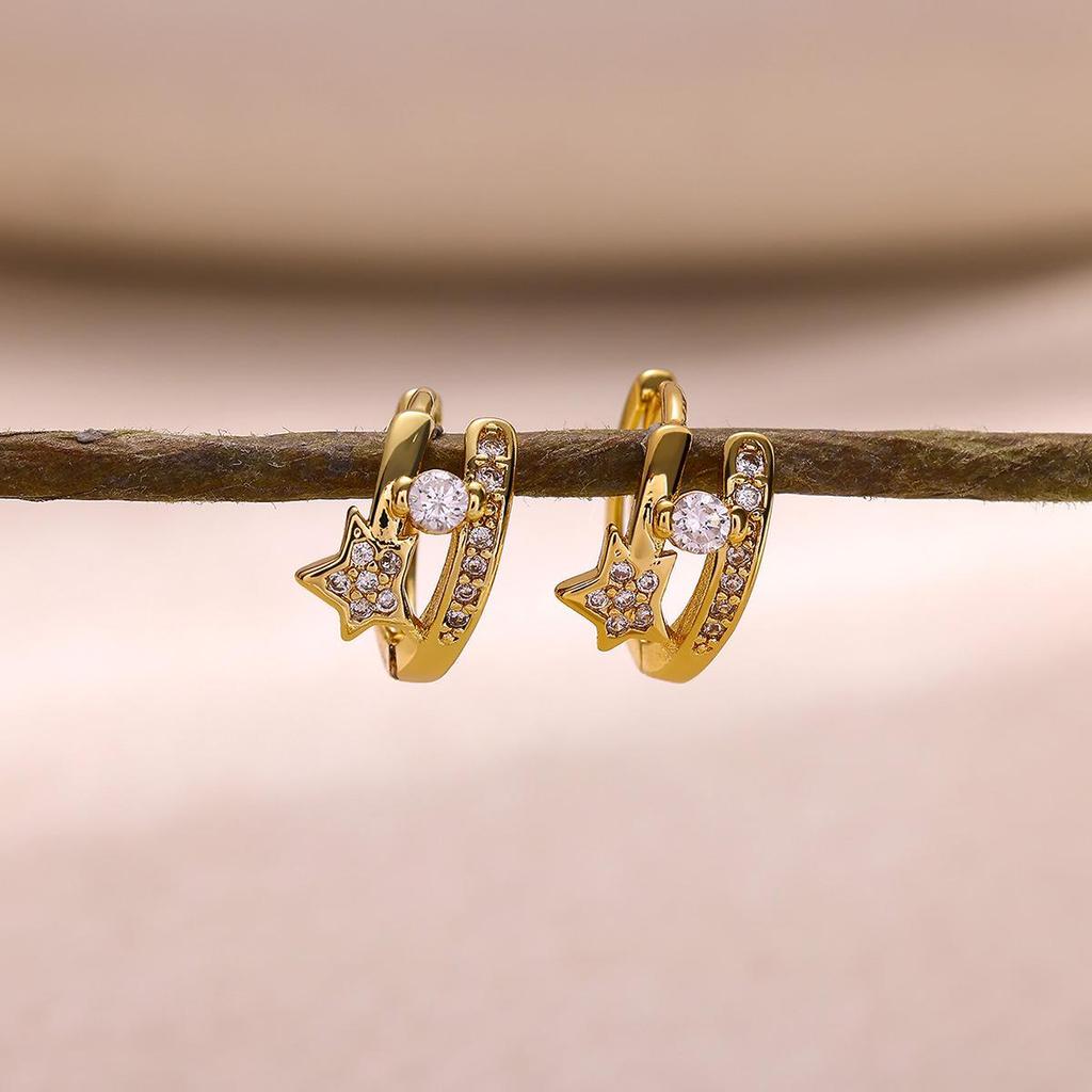 Изысканные ретро серьги с цирконами: Европейский и американский стиль, роскошный и универсальный