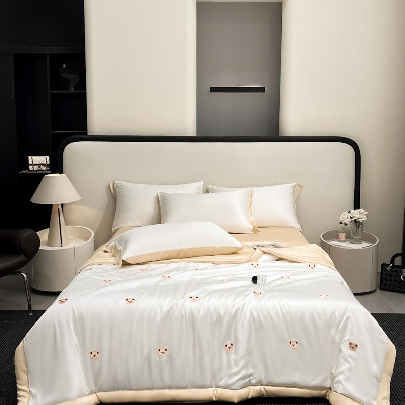 Летнее одеяло «Принцесса» Корейское Мягкое Выстиранный шелк Полная вышивка Тенсел Прохладное одеяло Женщине Девушке Для Летнего Одеяла Постельное белье