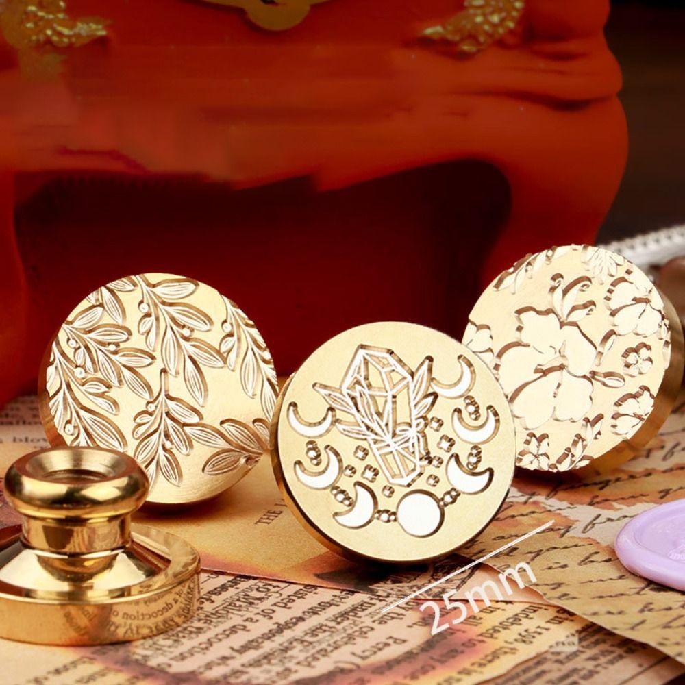 Round 3D Sealing Stamp Heads Love Heart Paint Seals Stamps  for Envelopes Postcards
