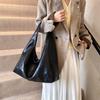 Tote Bag Retro PU Tote Bag Korean Style Underarm Packs Sweet Large Capacity Handbag  Office Worker