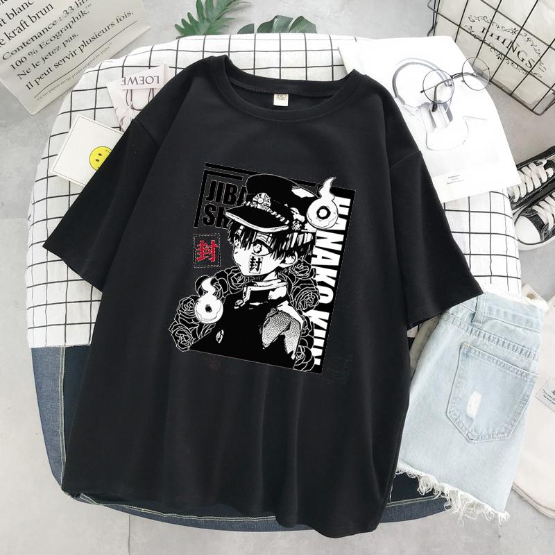 Летняя модная футболка Harajuku с японским аниме, уличная футболка унисекс с короткими рукавами, свободная футболка большого размера