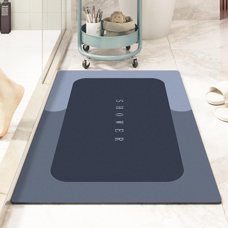 Впитывающий коврик для туалетной двери, нескользящий коврик, быстросохнущий, мягкий, диатомовый, грязевой, туалетный коврик для ванной комнаты, овальный