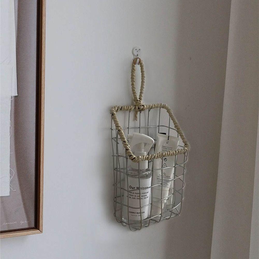 Metal Hanging Storage Basket Nordic Cabinet Storage Basket Kitchen Tablewares