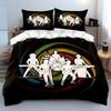 Musical Band Silhouette Design Bedding Duvet Cover Set Duvet Cover Pillowcases  (1*Duvet Cover 2*Pillowcases, without duvet insert)