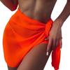 Women Short Swimsuit Cover Ups  Lace Up Net Yarn Beach Bikini Wrap Sheer Short Skirt Chiffon Scarf Cover Up Swimwear Beach Skirt