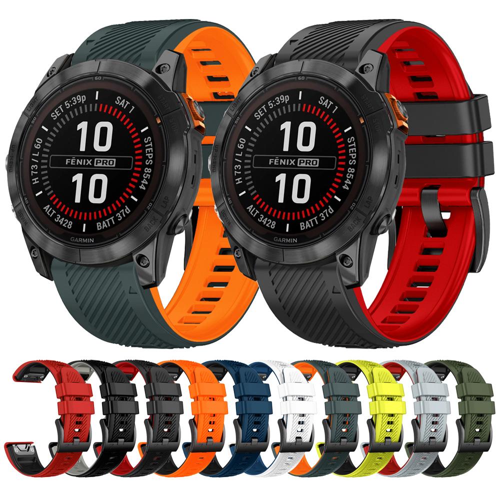 Быстросъемный силиконовый ремешок для часов 22 мм 26 мм для Garmin Fenix E 8 5 5X 6X 7 7X/Epix Pro Gen 2 TACTIX/Mk2 Mk2i G1/MARQ/Enduro 3 2