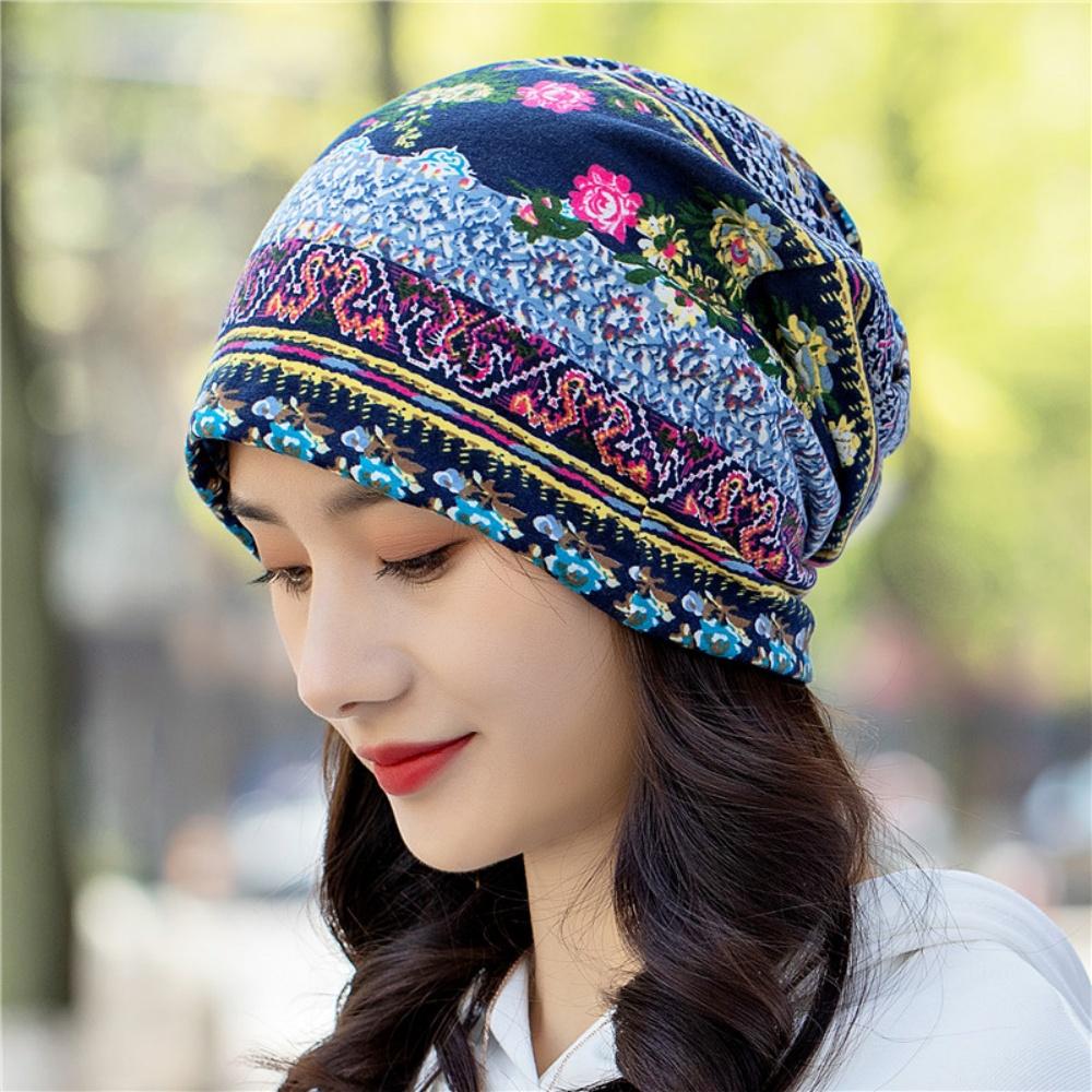 Printed Bonnets Bohemian Pullover Cap Skullies And Beanies Soft Beanies Caps For Fashion Accessory Gifts Casual Outfits