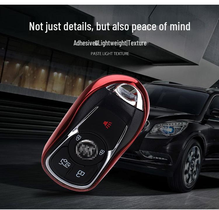 Чехол для ключа Buick: Подходит для LaCrosse, Envision, Verano - Чехол для пульта из ТПУ с пряжкой
