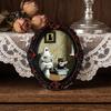 Retro Gothic Room Accessories Halloween Ghost Refrigerator Magnet, Fridge Magnets, Oval Picture Magnetic Magnets Frame Stickers for Kitchen