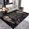 Ковер Викинг Волк - Полиэстеровый Нескользящий Коврик с Руной Викингов для Офиса/Спальни/Гостиной