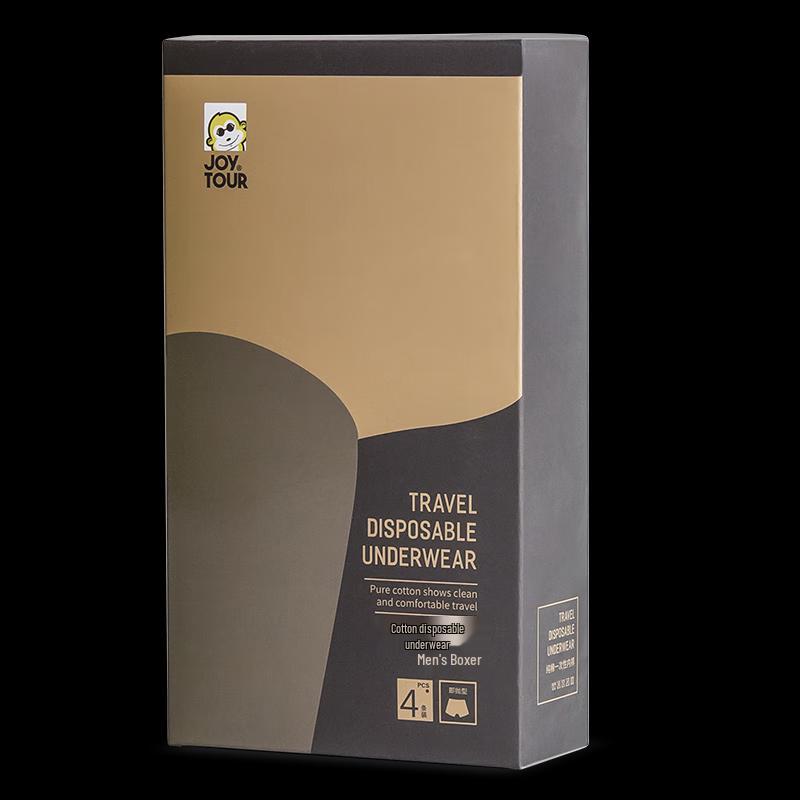 JOYTOUR Мужские одноразовые боксеры из чистого хлопка, Белые, 4 шт.