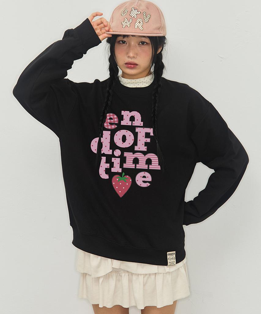 GRAVER [Unisex] Berry End Of Time Sweatshirt_3Color