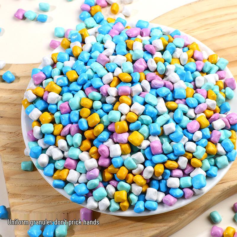 Моющийся детский игровой песок с крупными фарфоровыми и кассиевыми семенами - Пятицветный керамический песок для детской площадки