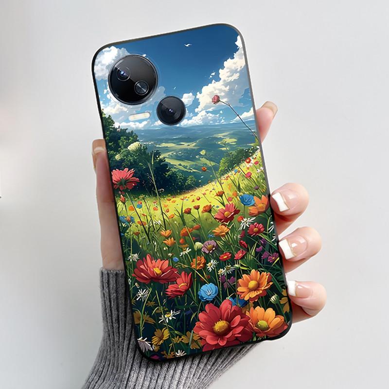 Чехол для телефона Tecno Spark 10 5G KI8 Эстетичный Роскошный Милый Крутой Для Мальчиков Девочек Черный Матовый Мягкий Силикон Задняя Крышка TPU Оболочка