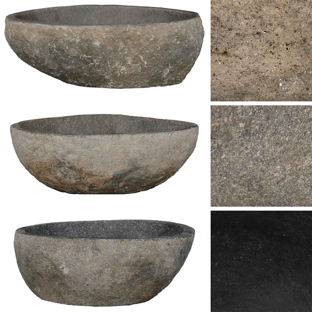 River Stone Oval Washbasin (29 38) * (24 31) cm