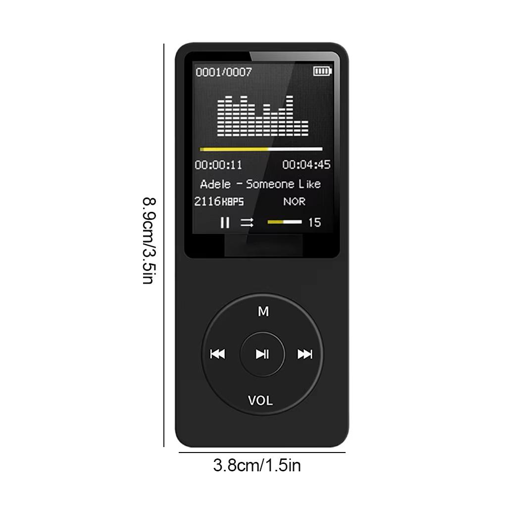 MP3-плеер USB зарядка запись цифровой дисплей экран медиа Lossless портативный карманный спорт бег ходьба музыка воспроизведение