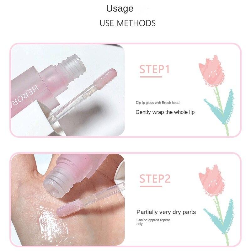 HER ORANGE ~ Floating Light Lucid Water Freeze Sensation Блеск для губ Увлажняющий увлажняющий крем для губ Осветляющий линии губ Женская помада