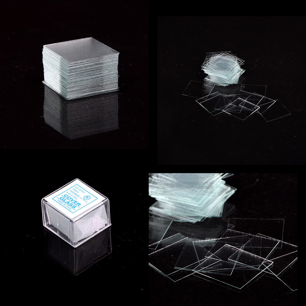 100 шт. стеклянных микропокровных стекол 22X22 мм - покровные стекла для микроскопов