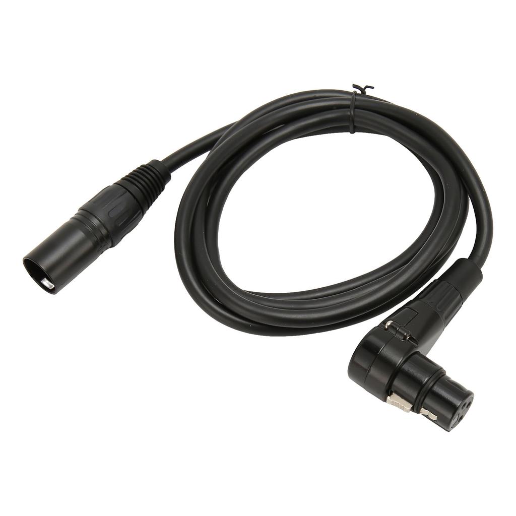 Микрофонный кабель XLR папа к 90 градусов мама 3-контактный посеребренный проводник OFC XLR микрофонный балансный кабель 4,9 фута