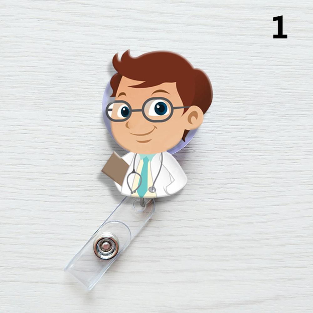 1PC Nurse ID Name Card Badge Reel Doctor Clips Name Card Holder Card Holder Clip Office Supplies Badge Holder Clip