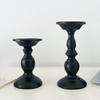 Black Vintage Candlestick Retro Candle Stand Candle Containers Candle Cup Banquet Dinning Table