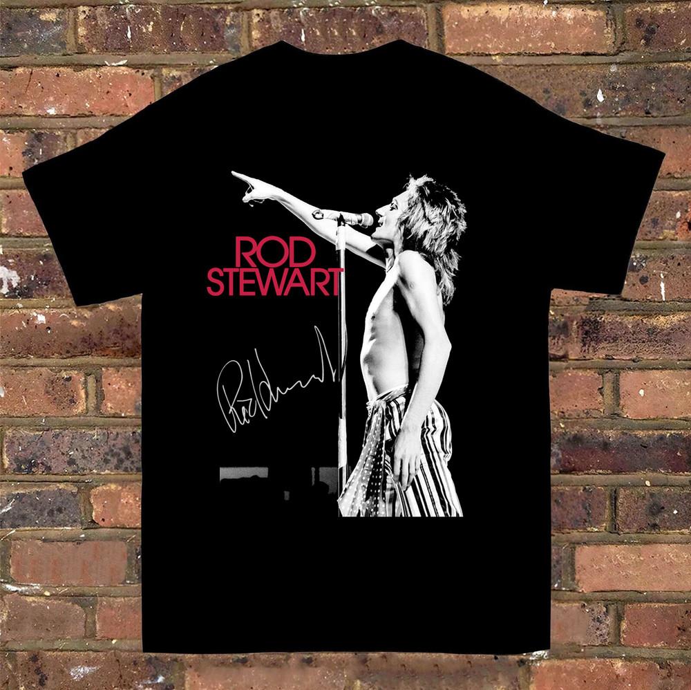 Rod Stewart 1975 Short Sleeve Shirt Unisex All size Men Women T Shirt Unisex T-Shirt