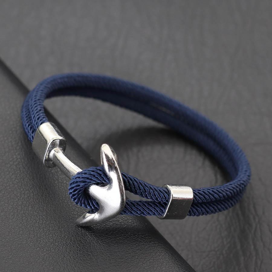 Nautical Anchor Bracelet Men Grade A 4mm Rope Surf Braclet Outdoor Cool Biker Accessories Pulseria Hombre Yoga Braslet