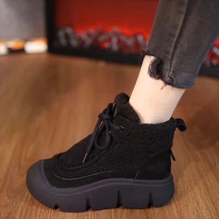 Ботинки мартин женские зимние новые ботинки для снега на платформе бархатные теплые низкие ботинки удобные материнские хлопковые туфли женские