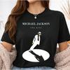 Ретро Футболка Michael Jackson King Of Pop 90-х Графическая Хлопковая Футболка 100% Хлопок Обычный Крой