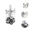 Oil and Vinegar Set Vinegar Cruet Set Home Kitchen Clear Multifunction Condiment