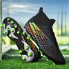 Модные мужские футбольные бутсы с длинными шипами, высокие бутсы для футбола до щиколотки AG/TF, детские бутсы для игры на открытом воздухе на траве, футбольные бутсы для тренировок, спортивная футбольная обувь