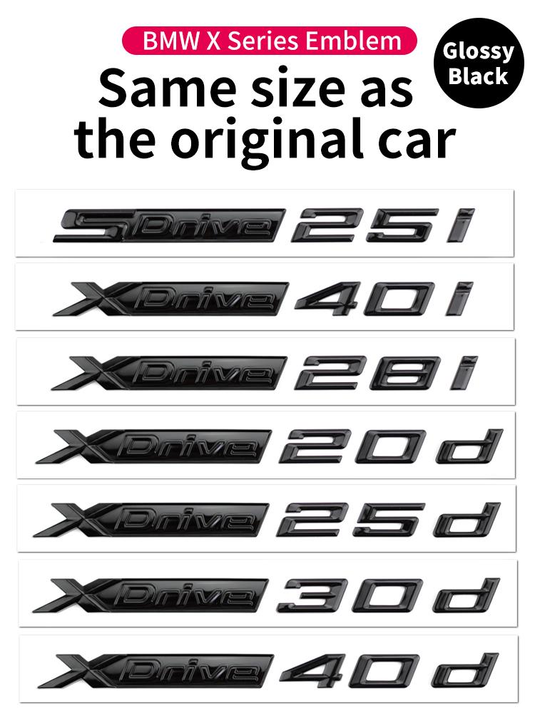 Suitable for BMW X1 X2 X3 X4 X5 X6 X7 F49 U12 F39 G08 G18 F15 F25 F26 G01 G02 G05 G06 G07 logo alphanumeric