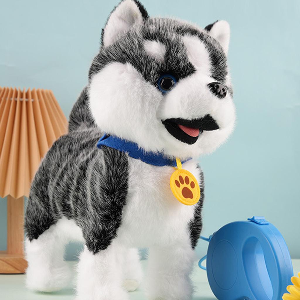 Электронная интерактивная плюшевая игрушка с поводком на дистанционном управлении Реалистичный робот-щенок для детей от 4 лет