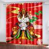 3D Animal Cat Series Shadowing Curtains 2 Pieces Гостиная Спальня Домашнее украшение Крючок Перфорация