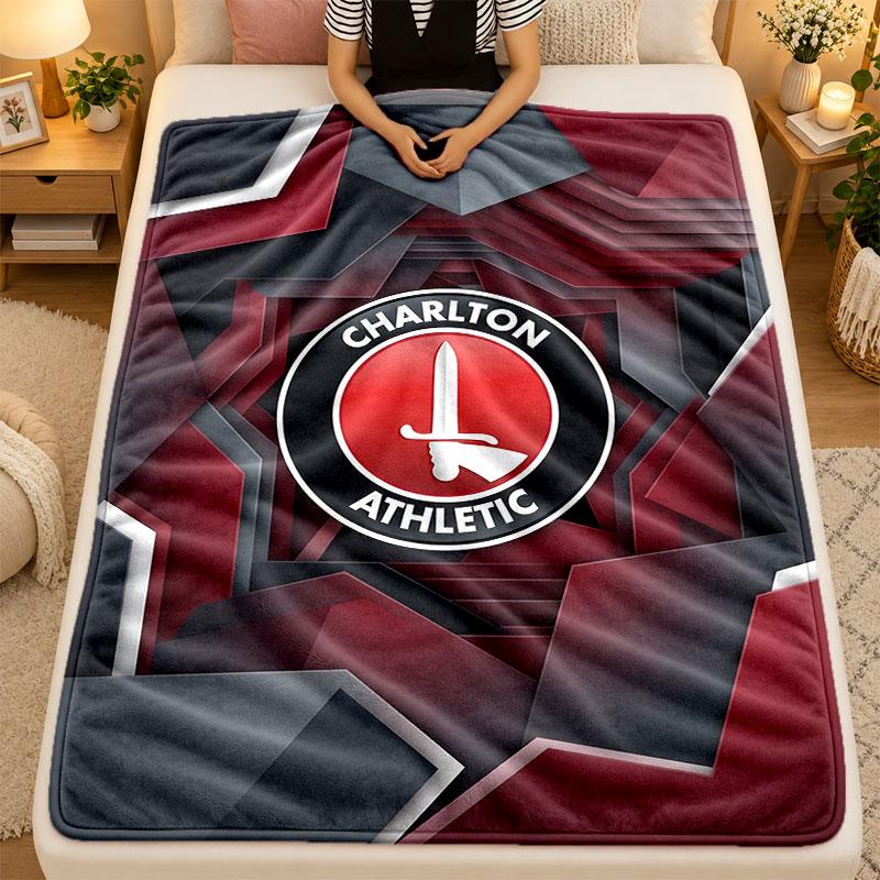 Flannel BlanketCharlton Athletic FC Warm Soft Throw Blanket for Indoor Sofa Bed Living Room Use
