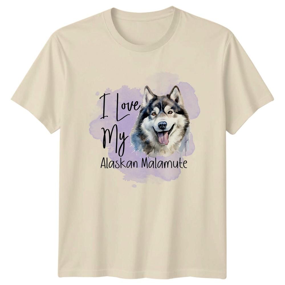 I Love My Alaskan Malamute Unisexs TShirt Alaskan Malamute Dog Owner