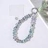 Detachable Crystal Bead Pendant Transparent Phone Lanyard Crystal Bead Keychain  for Women Girls