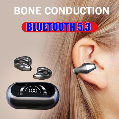НОВЫЕ наушники с костной проводимостью Bluetooth 5,2, зажим для ушей, серьги, беспроводные наушники, спортивные гарнитуры, ушной крючок с микрофоном