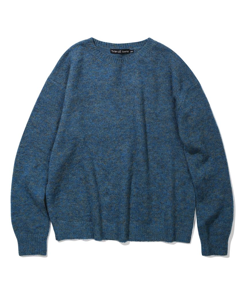 TRIP LE SENS Unisex Wool Crotch Over Round Knit_Charcoal